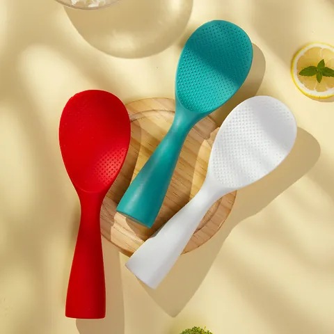 Standing Silicone Rice Spoon Non-stick Heat Resistant Food Grade Rice Paddle Shovel For Home Kitchen Electric Cooker Use