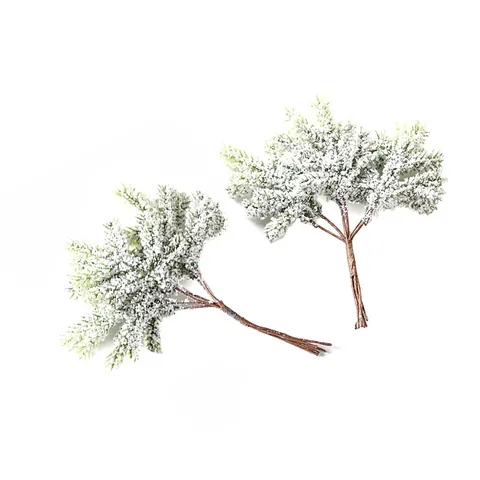 Künstliche Weihnachts Kiefer Picks Verschneite Frostige Kiefernnadeln Für DIY Kranz Girlande Dekoration Haus Schmuck