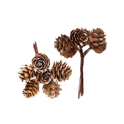 Artificial Frosted Pinecone Bundles Snow Pine Cones With Wire Stems For Christmas Wreath DIY Floral Home Holiday Decor