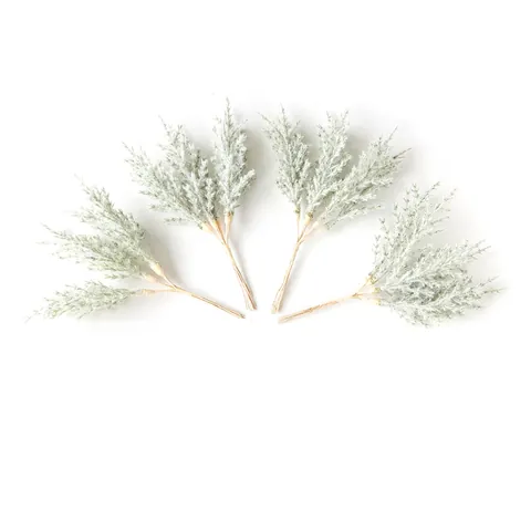Künstliche Frosted Zeder Zweige Glitzer Weizen Ähren Für DIY Weihnachts Kranz Stirnband Material Hochzeit Haus Party Deko
