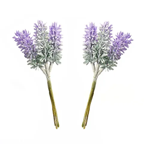 Realistic Artificial Lavender Plastic Satin Purple Flowers For Home Outdoor Garden Office Wedding Photography Decor Accessories