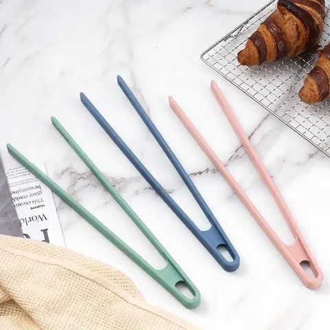 Silicone Food Tongs For Non-Stick Pans Stainless Steel Built-in Core High Temperature Resistant Steak Bread BBQ Kitchen Cooking Tool