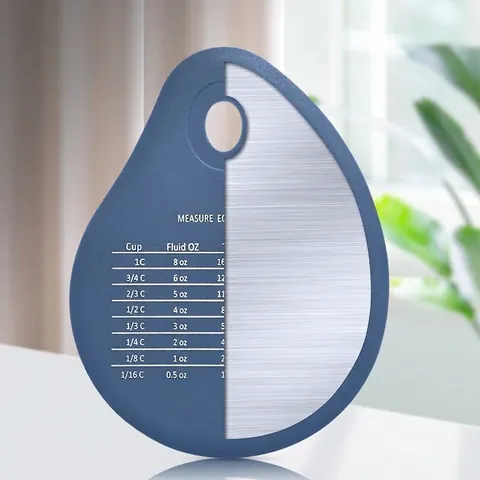 Raspador de Masa de Silicona de Grado Alimenticio Espátula de Pastel Con Tabla de Equivalencias Herramienta de Panadería