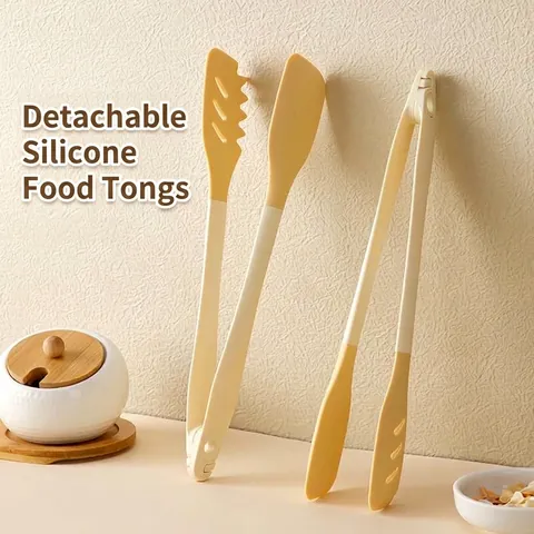 Pinzas de Cocina de Silicona Resistentes al Calor Pinzas para Alimentos Multifuncionales para Filetes BBQ Pasta Abrazaderas de Cocina Antideslizantes Estilo Nórdico