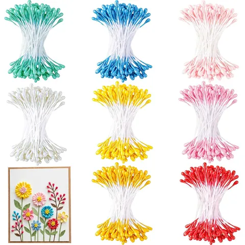Matte Doppelköpfige Künstliche Blütenstaubbeutel Beerenpips Für DIY Handwerk Florales Zubehör Hochzeit Zuhause Party Dekor