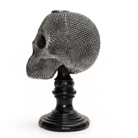 Halloween Schedel Kandelaar Hars Gotische Skelet Hoofd Kaarsenhouder Retro Ornament Voor Thuis Feest Tafeldecoratie