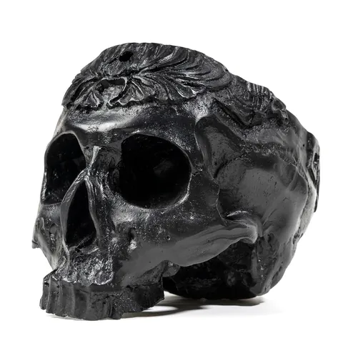 Gothic Geschnitztes Harz Schädel Modell Skelett Dekor Menschlicher Kopf Knochen Skulptur Für Halloween Party Schreibtisch