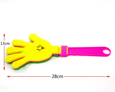 Large Hand Clapper Noise Maker Plastic Applause Clapper With Smiley Face Pattern For Party Sports Event Cheering Props