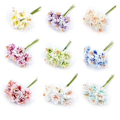 Künstlicher Zweifarbiger Chrysanthemen-Blumenstrauß DIY Girlande Material Seidenähnlicher Stoff Gänseblümchen Für Hochzeit Home Dekor