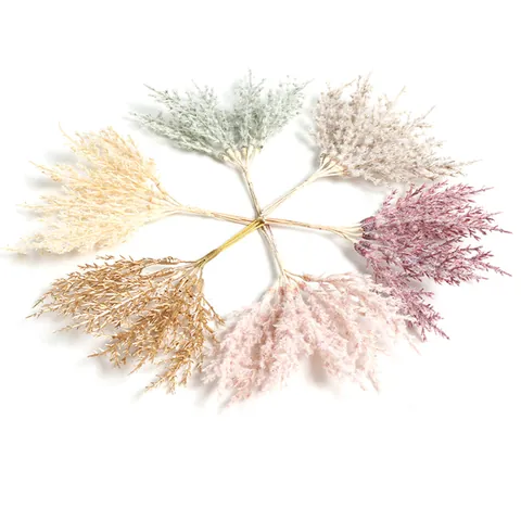 Künstliche Frosted Zeder Zweige Glitzer Weizen Ähren Für DIY Weihnachts Kranz Stirnband Material Hochzeit Haus Party Deko
