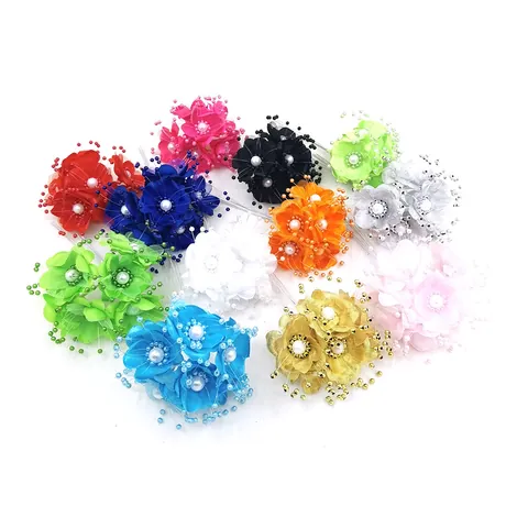 Künstliche Seidenblumen Mini Strauß Mit Künstlicher Perlenverzierung Für Braut Kopfschmuck Korsage DIY Zubehör Hochzeit Haus Deko