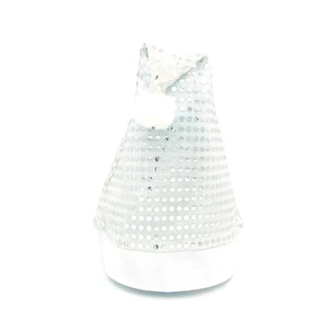 Kerstman Muts Glinsterende Lovertjes Kerstfeest Muts Met Witte Pluche Rand Voor Vakantie Decoraties Uniseks