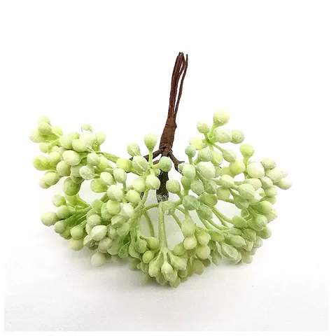 Frostige Künstliche Beerenstrauß DIY Simulierte Weißfrost Pflanzen Beerenstiel Für Weihnachten Heimdekoration Kopfschmuck Handgelenk Blume