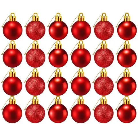 Shiny Matte And Glitter Christmas Tree Hanging Balls Ornaments Decorative Holiday Baubles For Festive Home Party Celebration