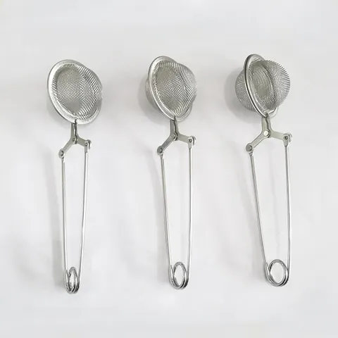 Creative Stainless Steel Tea Strainer Mesh Tea Ball Infuser Handle Tea Filter For Loose Leaf Tea Kitchen Accessories