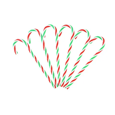 Acrylic Christmas Candy Cane Hanging Ornaments Red White Green Striped Xmas Tree Decoration Holiday Home Party Festive Decor