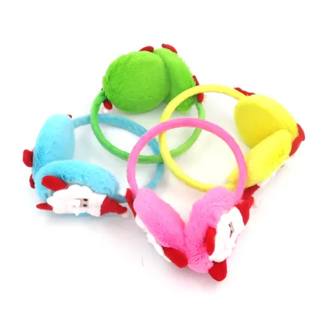 Christmas Warm Earmuffs For Kids Adults Soft Plush Santa Claus Ear Warmers Holiday Party Decorative Outdoor Winter Ear Covers