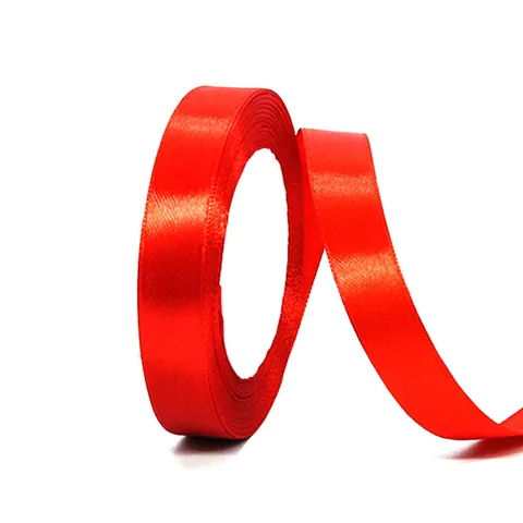 Nastro di Raso Rosso per Confezioni Regalo Decorazione Matrimonio Fai da Te Forniture Artigianali Nastro di Seta in Poliestere