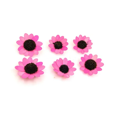 Multicolor Wooden Sunflower Ornaments For Christmas Tree DIY Crafts Handmade Decorative Sun Flowers Home Decoration