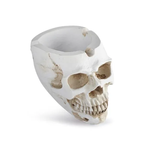 Cenicero de Calavera Personalizado Resina Adorno Gótico Escultura de Esqueleto Vintage para Decoración de Habitación Halloween