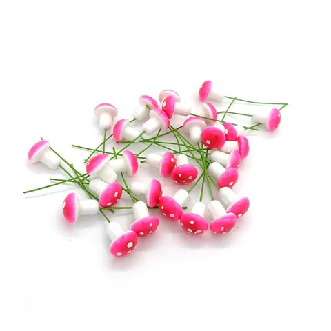 Miniature Artificial Foam Mushrooms Polka Dot Mini Fungus For Micro Landscape Fairy Garden Potted Plant DIY Craft Bonsai Decoration