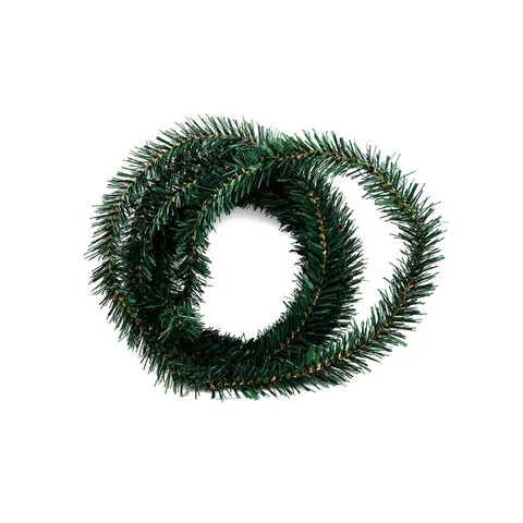 Green Christmas Garland Tinsel PVC Flexible Decorative Vine For Xmas Tree Stairs Fireplace Home Party Decoration