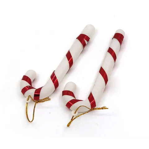 PVC Christmas Candy Cane Hanging Ornaments Spiral Striped Christmas Tree Decorations For Party DIY Gifts Home Decor
