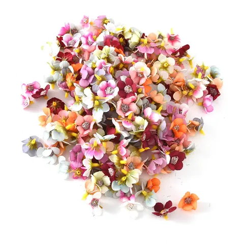 Mini Teste di Fiori Artificiali Margherita in Tessuto di Seta Multicolore Piccoli Fiori Finti per Ghirlanda Fai Da Te Matrimonio Casa