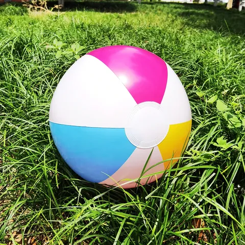 Inflatable Colorful Beach Ball Kids Outdoor Water Play Toy Classic PVC Swimming Pool Fun Sand Ball For Children Summer Game