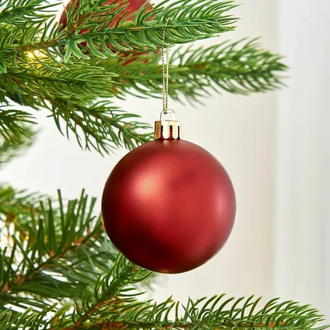 Set de Bolas de Navidad de Plástico Decorativas Colgantes Brillo Mate Acabado Brillante Árbol de Navidad Fiesta