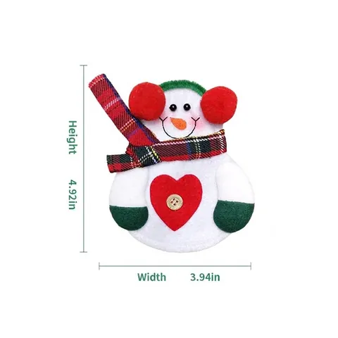 Christmas Table Decoration Cutlery Bags Non-Woven Fabric Santa Claus Snowman Reindeer Silverware Holders For Restaurant Party Hotel Decor