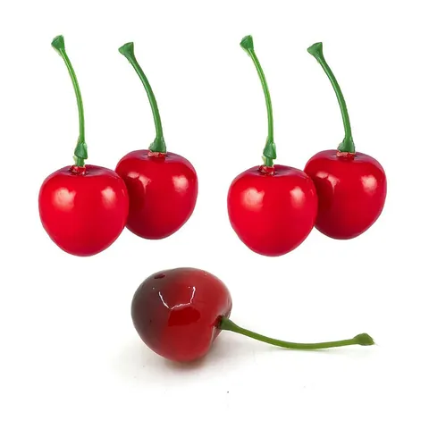 Artificial Cherry Model Foam Simulation Fruit For Christmas Home Decoration High Gloss Red Black Cherries Props Display