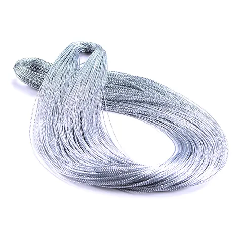 Metallic Polyester Cord Non-Elastic Glossy Gold Silver Ribbon Rope For Gift Wrapping Christmas Hanging Tags Crafting DIY