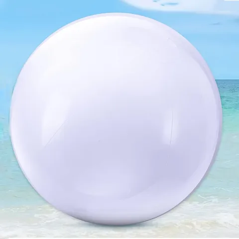 White Inflatable Beach Ball PVC Water Ball for Pool Party Summer Outdoor Activity Minimalist Sphere Party Decoration Balloon