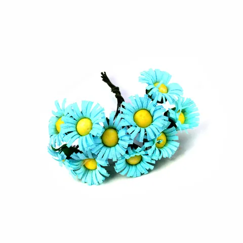 100pcs Mini Artificial Sunflower Daisy Flowers Silk Cloth Fake Flowers With Stems For DIY Wedding Garland Headbands Home Decor