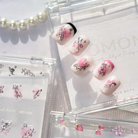 Nail Art Rhinestone Decorations PET 3D Mixed Drills Luxury Strawberry Star Heart Shapes DIY Manicure Jewelry Accessories