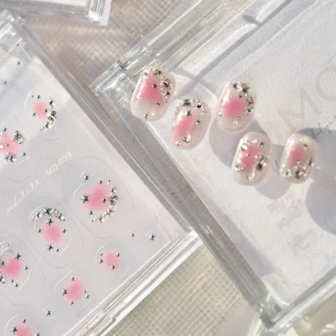Nail Art Rhinestone Decorations PET 3D Mixed Drills Luxury Strawberry Star Heart Shapes DIY Manicure Jewelry Accessories