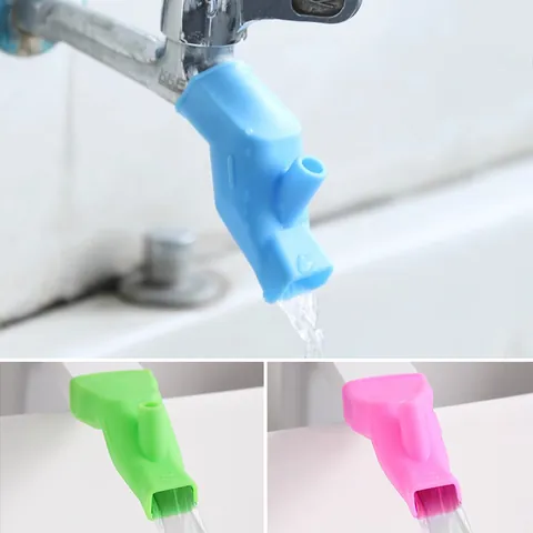 Silicone Faucet Extender Sink Water Tap Extension Spout Splash Proof Hand Washing Helper For Kids Baby Bathroom Kitchen