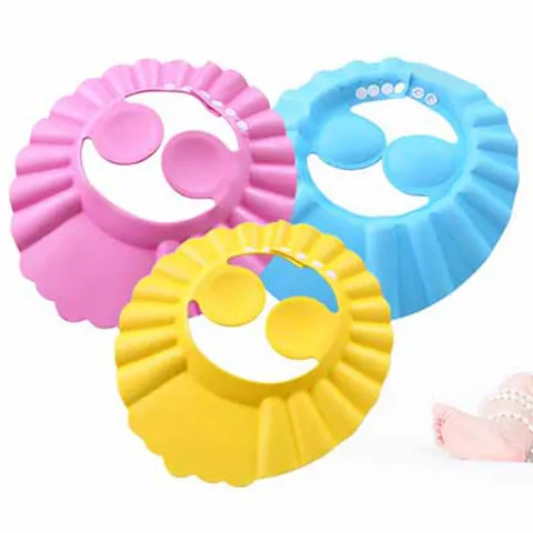 Baby Shower Cap Adjustable Waterproof Shampoo Bath Visor Shield For Toddler Kids Infant Hair Washing Protection Ear Care