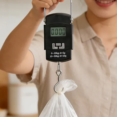 Portable Electronic Luggage Scale Digital Hanging Handheld Baggage Weight Scale Kitchen Travel Weighing Tool