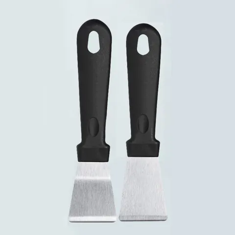 Grattoir de Nettoyage de Cuisine en Acier Inoxydable Pelle à Glace Outil de Nettoyage de Graisse de Hotte avec Poignée Ergonomique