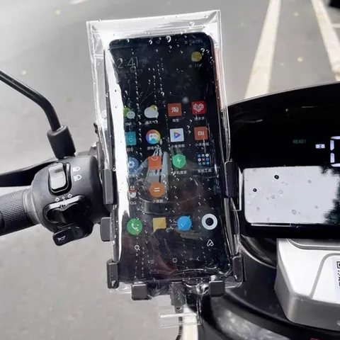 Outdoor Cycling Waterproof Phone Bag Transparent Touch Screen Phone Case Rainproof Cover For Motorcycle