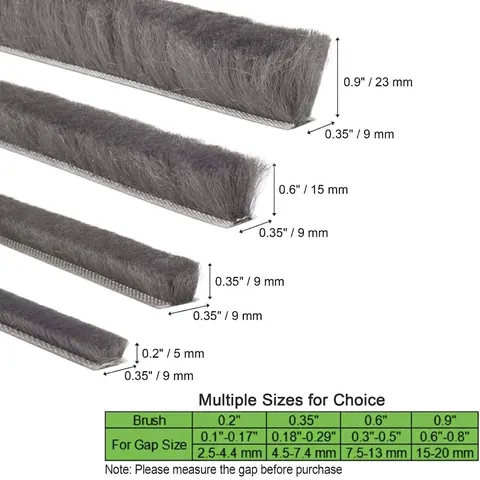 Self Adhesive Weather Stripping Brush Seal Strip for Doors and Windows Soundproof Windproof Dustproof Draft Stopper Strip