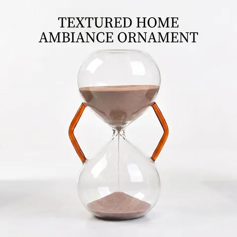 30-Minute Creative Amber Handle Glass Hourglass Timer Modern Nordic Simple Home Desk Ornament High Borosilicate Glass Clock