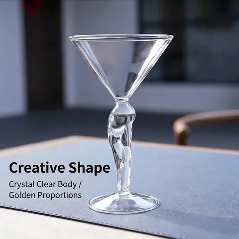 Kreatives Cocktailglas In Menschenform Künstlerische Martini-Tasse Aus Glas Für Bar KTV Einzigartiges Weinglas Party Trinkbecher