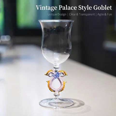 Vintage Creatief Vlinder Krans Wijnglas Hoog Borosilicaatglas Tulp Kelk Voor Bruiloft Feest Banket Huis Decoratie