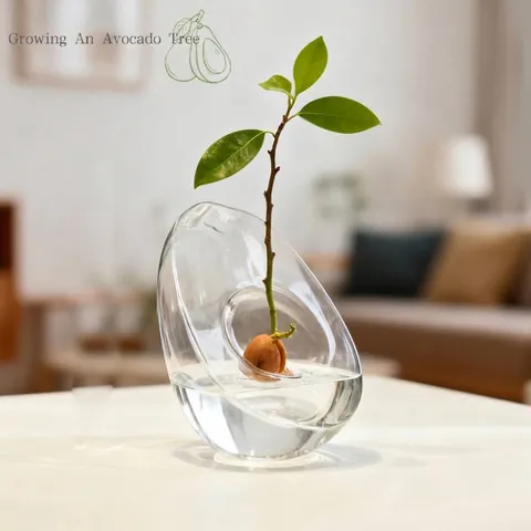 Avocado Seed Starter Vase High Borosilicate Glass Hydroponic Planter Avocado Growing Kit Clear Glass Decorative Vase Home Decor