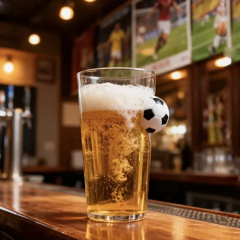 Eingebetteter Fußball Glas Bierkrug Kreativ Hitzebeständig 3D Fußball Transparent Becher Für Bar Heim Party Sportfans