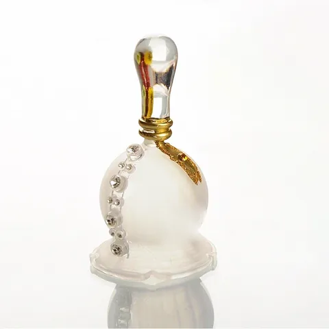European Retro Transparent Glass Dinner Bell English Style Handcrafted Decorative Bell For Home Restaurant Wedding Gift