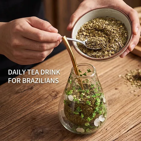 Taza de Mate Argentino Vidrio de Borosilicato de Doble Capa Con Decoración de Flores Preservadas Pajita de Filtro de Acero Inoxidable